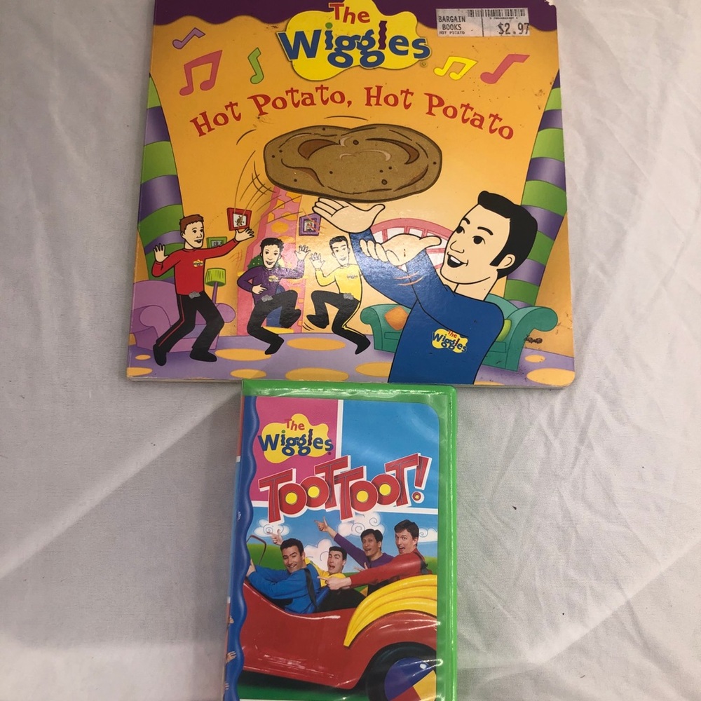 Wiggles Board book and VHS combo